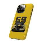 1969 Camaro Z28 Yellow Front View Muscle Car Tough Phone Case