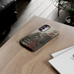 Autumn Temple Steps phone case | Japanese watercolor landscape cover