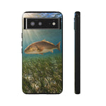Redfish Phone Case, Seagrass Flat Underwater Art Cover