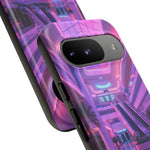 Empty Mall Escalator Vaporwave Art Tough Phone Case