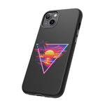 Synthwave Sunset Triangle Phone Case Retro Vaporwave Case