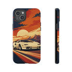 Retro Sunset Countach phone case | Sports car tough cover