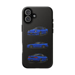 Blue 180SX JDM Sports Car Phone Case Tough Multi View