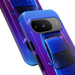 R34 Skyline Phone Case, Blue Top-Down Duotone Gradient Cover