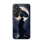 Geisha Parasol Moonlight Art Tough Phone Case