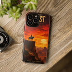 Western Sunset Cowboy Phone Case | Rugged Protective Cover