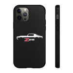 1970 Camaro Z28 White Silhouette Tough Phone Case Cover Gift