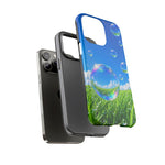 Bubbles Over Grass phone case | Tough Cover