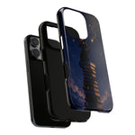 Starry Wizard Cat on Books phone case