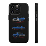 1970 Chevelle SS Phone Case Blue, Three-View Vector Tough Cover