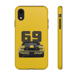 1969 Camaro Z28 Yellow Front View Muscle Car Tough Phone Case