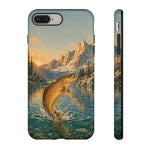 Leaping Golden Trout Lake Scene phone case | Tough Cover