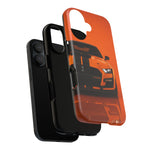 Orange Mustang Art Phone Case, GT500 American Muscle Car Tough Cover for Male