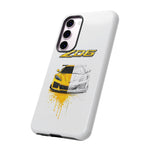 Z06 Corvette Phone Case, Yellow Sketch Reveal Chrome Cover
