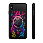 Pug Neon Graffiti Portrait Tough Phone Case - Dripping Paint