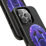 Glitch Sad Face Phone Case, Anime Melt Static Tough Cover