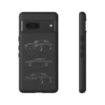 Black GNX Phone Case, Three-View Muscle Car Vector Tough Cover