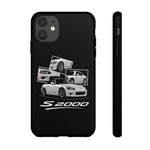 White S2000 Roadster Collage JDM Tough Phone Case Cover Gift