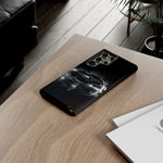 Black Sports Car Illustration 2023 Challenger SRT phone case | Car Drift Reflection