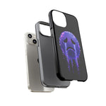 Glitch Sad Face Phone Case, Anime Melt Static Tough Cover