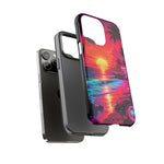 Neon Sunset Beach Radiant Vaporwave Phone Case – Tropical Aesthetic