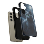 Russian Blue Cat Silver Moonlight Art Tough Phone Case