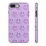 Purple Smiley Face Pattern Phone Case Chrome Gem Tough Case