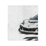ZR1X Stars & Steel C8 Blanket | Velveteen Microfiber Car Throw