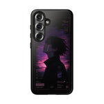 Melancholy Data Poster Phone Case, Glitch Anime Sky Tough Cover