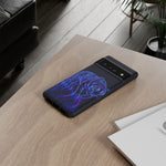 Neon Blue Tiger phone case | tough protective cover