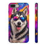 Cool Husky Sunglasses Portrait Tough Phone Case - Abstract