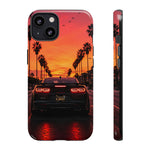 Black Camaro ZL1 Sunset Tough Phone Case - Palm Silhouette
