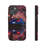 R35 GT-R Cherry Blossom Night Tough Phone Case - Wet Reflection