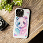 Pastel Panda Phone Case, Glitch Color Block Cover