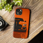 Orange Mustang Art Phone Case, GT500 American Muscle Car Tough Cover for Male