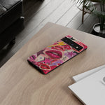 Pop Art Kiss Lip Pattern Phone Case | Bold Lightning Star Collage