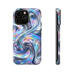 Chrome Metallic Swirl  Art Tough Phone Case
