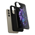 Holographic Wolf Phone Case, Fractured Prism Iridescent Cover