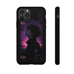Melancholy Data Poster Phone Case, Glitch Anime Sky Tough Cover