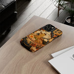 Ramen Cat Phone Case, Slurping Noodles Folk Art Cover, Gift