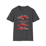 Red Vintage 1960 Chevy Impala Trio T-Shirt | Classic Car Illustration
