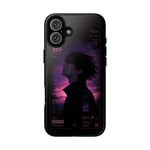 Melancholy Data Poster Phone Case, Glitch Anime Sky Tough Cover