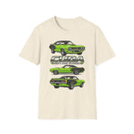 1971 Cuda 440 Muscle Car T-Shirt | Classic Barracuda Trio Illustration
