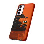 Orange Mustang Art Phone Case, GT500 American Muscle Car Tough Cover for Male