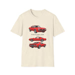 Red 1975 Trans Am Cars T-Shirt | Classic Muscle Car Trio Illustration
