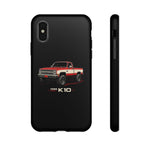 1986 Chevy K10 Red White Classic Pickup Tough Phone Case Cover