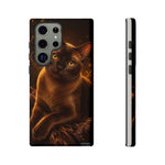 Burmese Golden Sable Portrait Art Tough Phone Case