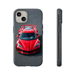 Red C8 Z06 Track Wing Tough Phone Case Cover Gift Art
