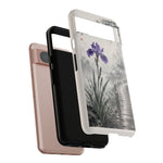 Purple Iris Rain Lakeside Phone Case Zen Art Tough Case