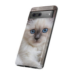 Ragdoll Kitten Phone Case, Blue Eyes Macro Portrait Cover, Gift